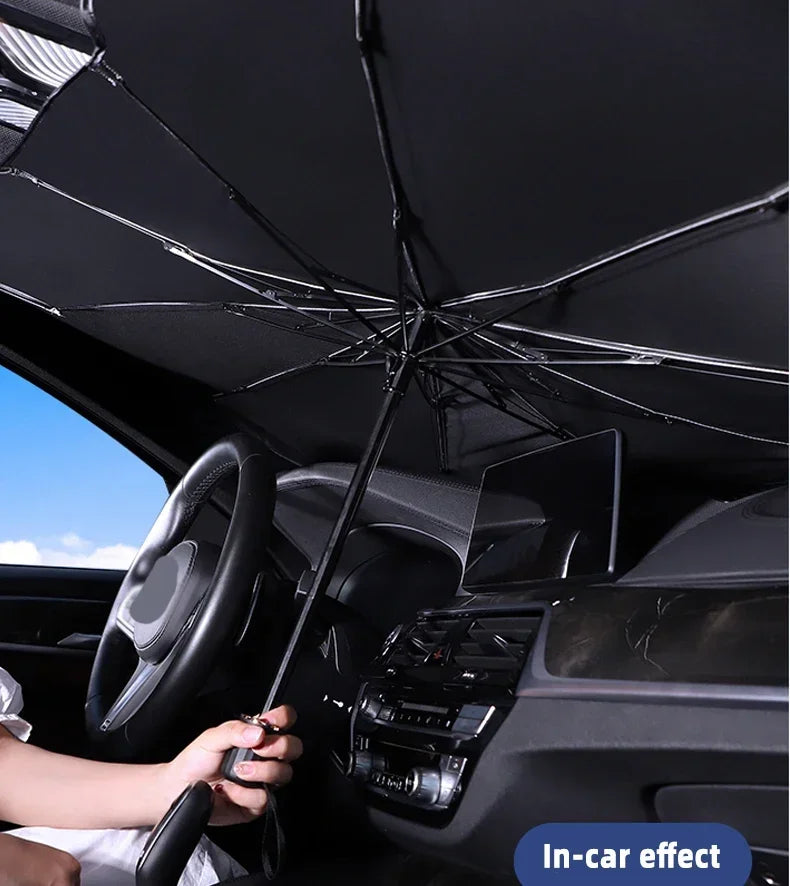 Car Sunshade Umbrella by Block & Sun Heat.