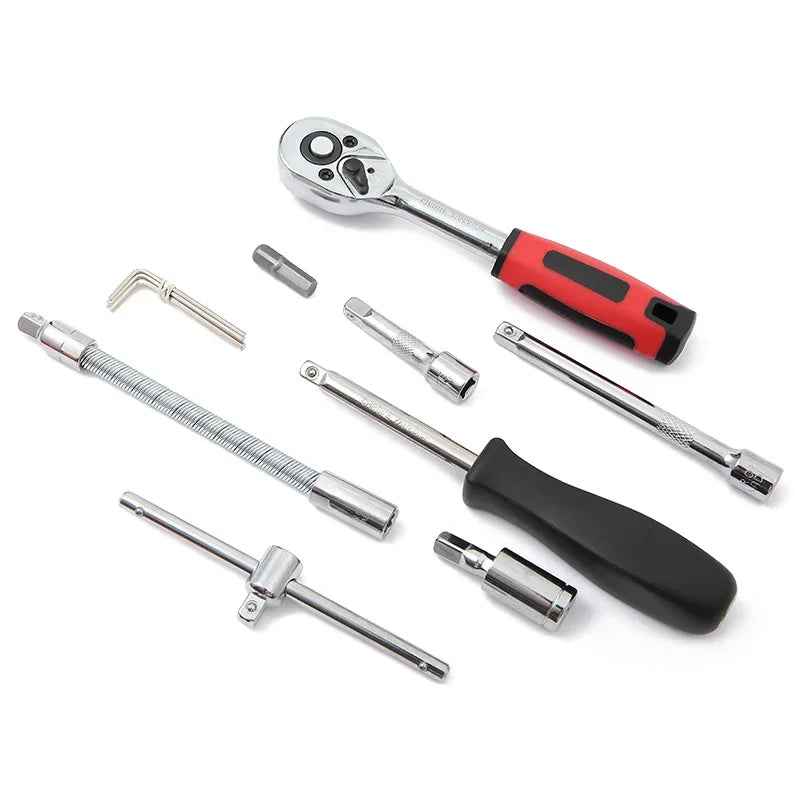 Comprehensive Ratchet Torque Wrench Auto Repair Tool Set.