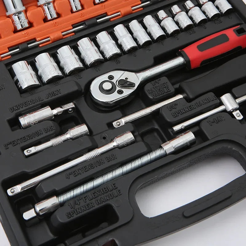 Comprehensive Ratchet Torque Wrench Auto Repair Tool Set.