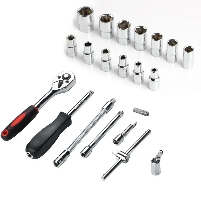 Comprehensive Ratchet Torque Wrench Auto Repair Tool Set.