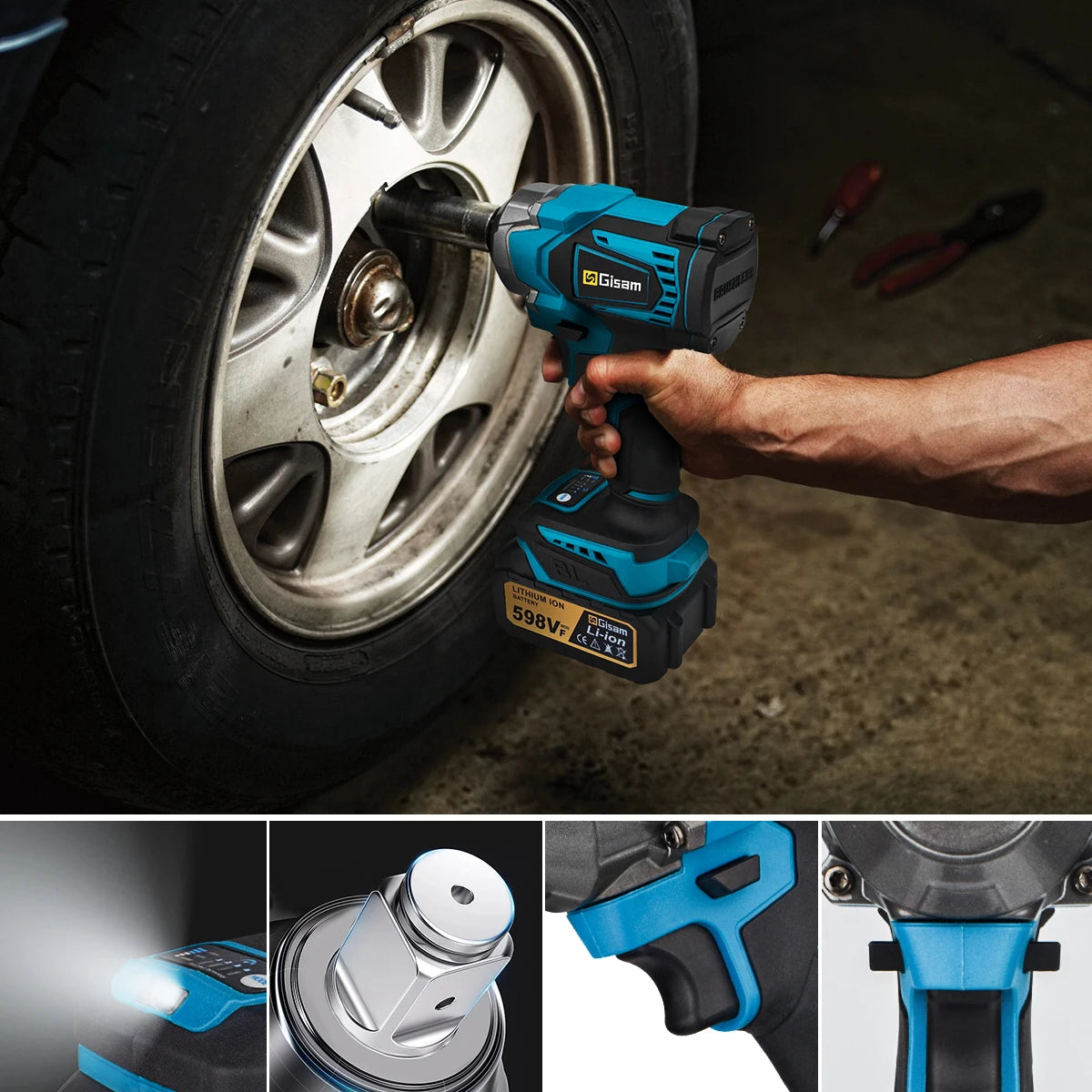 Cordless Rechargeable Power Wrench.