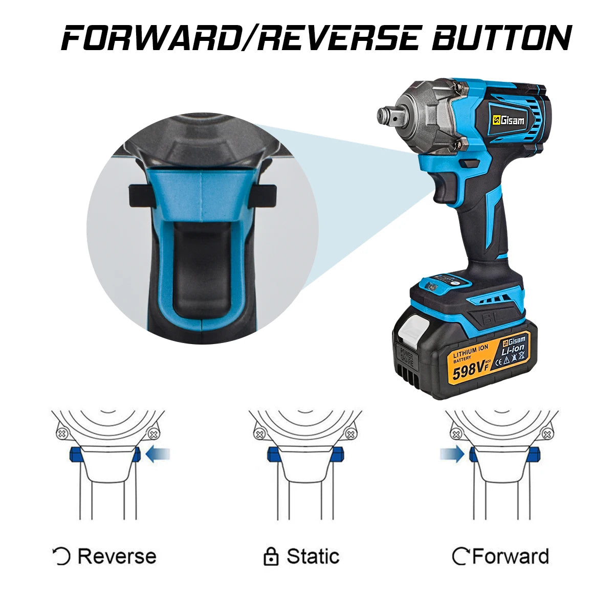 Cordless Rechargeable Power Wrench.