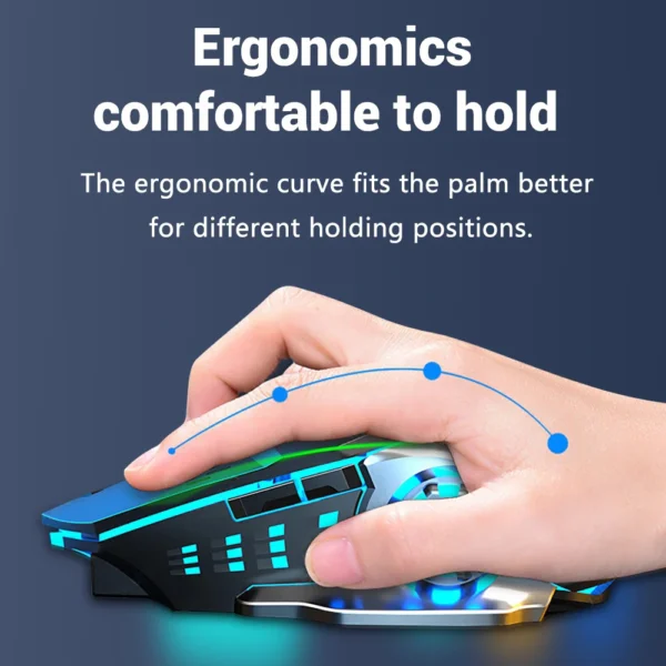 Wireless Mouse Ergonomic Silent Office Mice for Laptop - Image 4