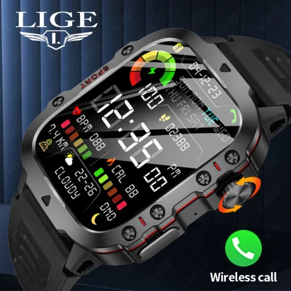 LIGE 2025 Outdoor Military Smartwatch